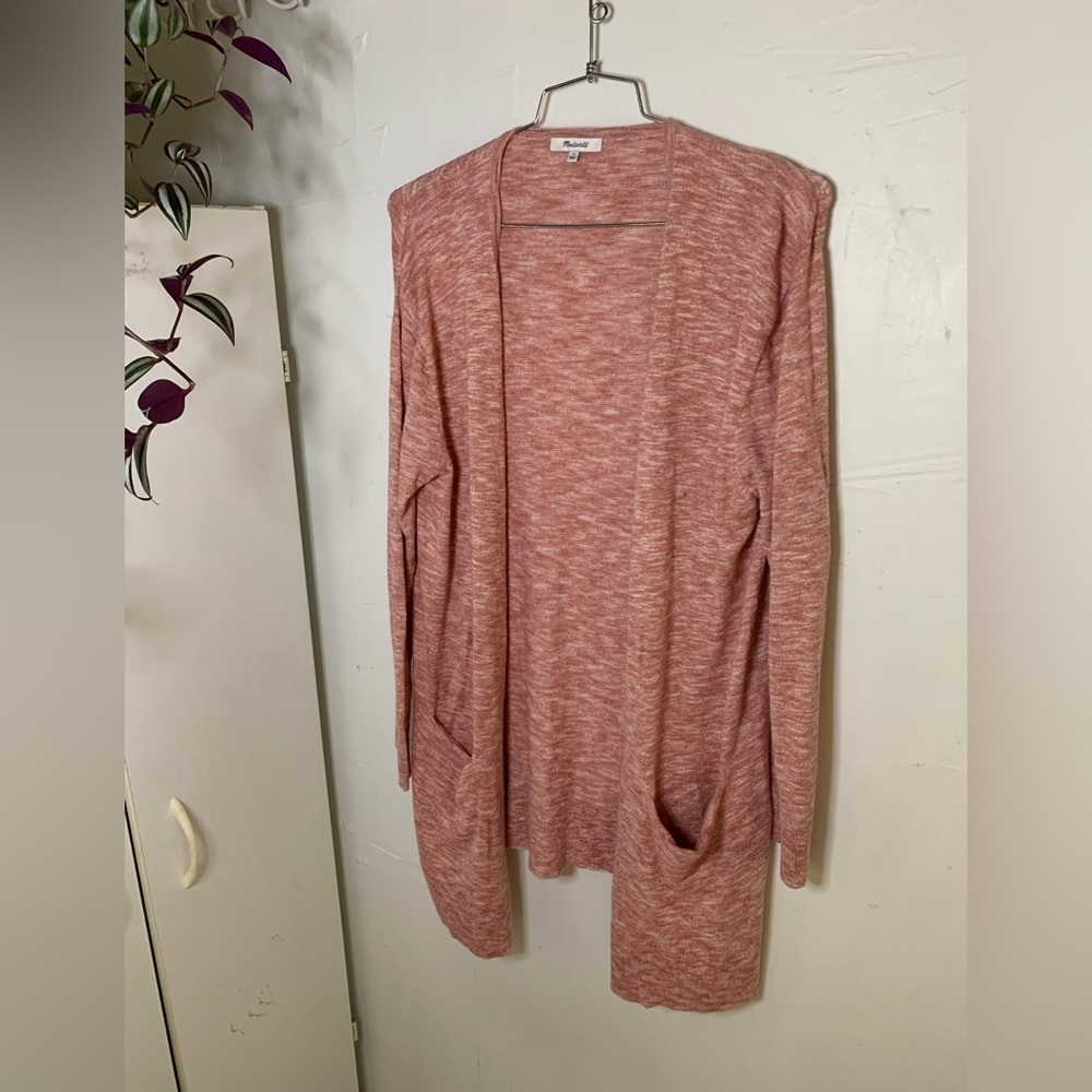 Madewell  Summer Ryder Heathered Pink Cardigan​​​